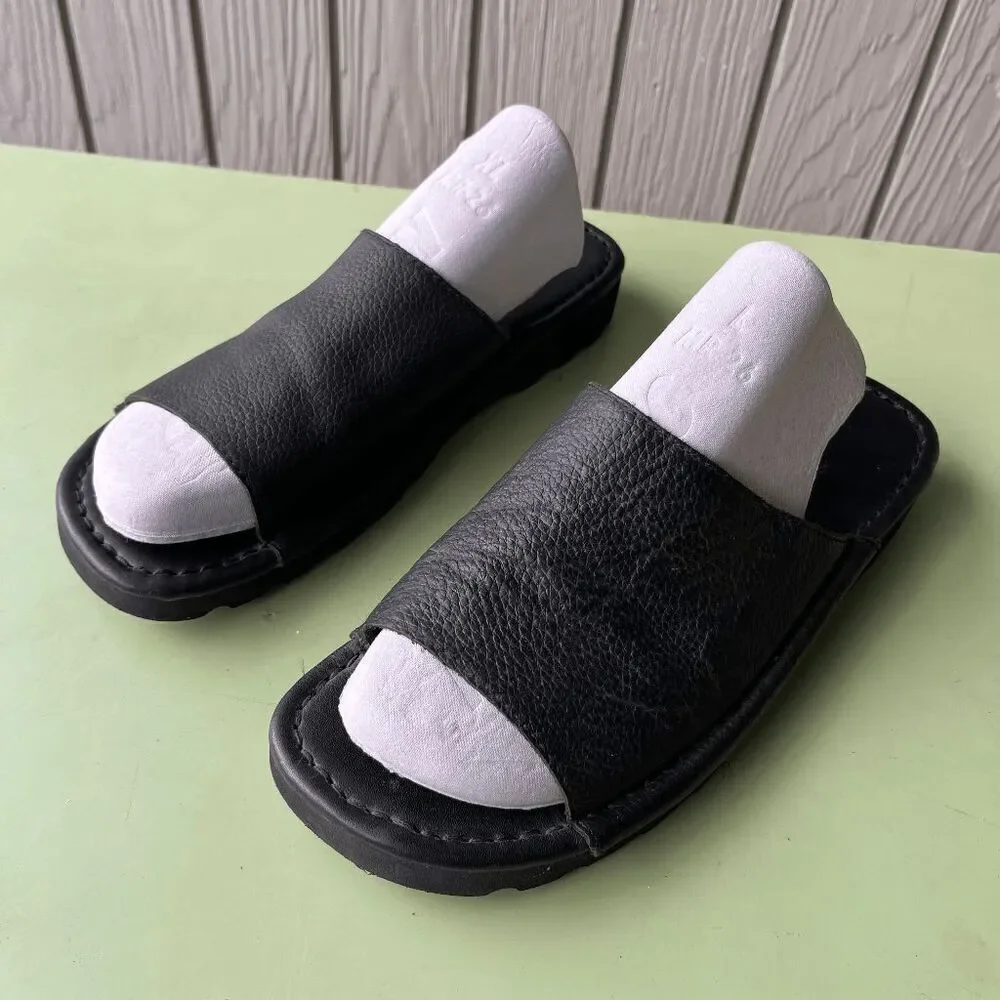 Tommy Bahama San Emilio Black Leather Sandals | Men’s Size 8 (Women’s 9.5–10)
